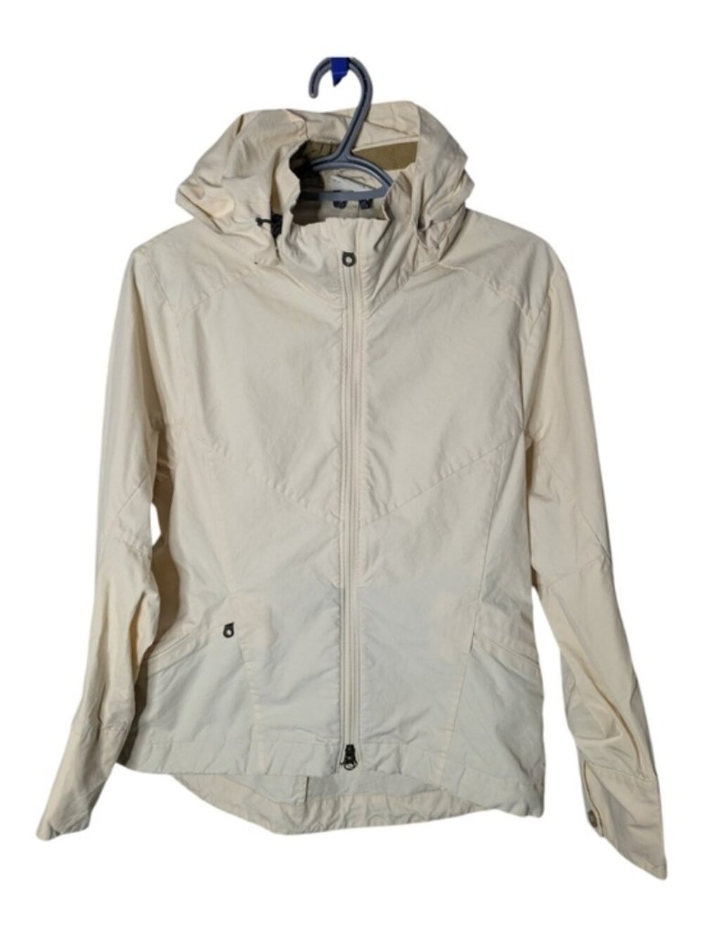 Ibex Women's Cream Lightweight Cotton Blend Jacket Hooded Size‎ Small Approx